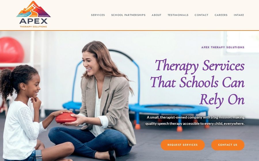 The website we built for Apex Therapy Solutions
