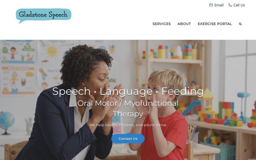 The website we built for Gladstone Speech